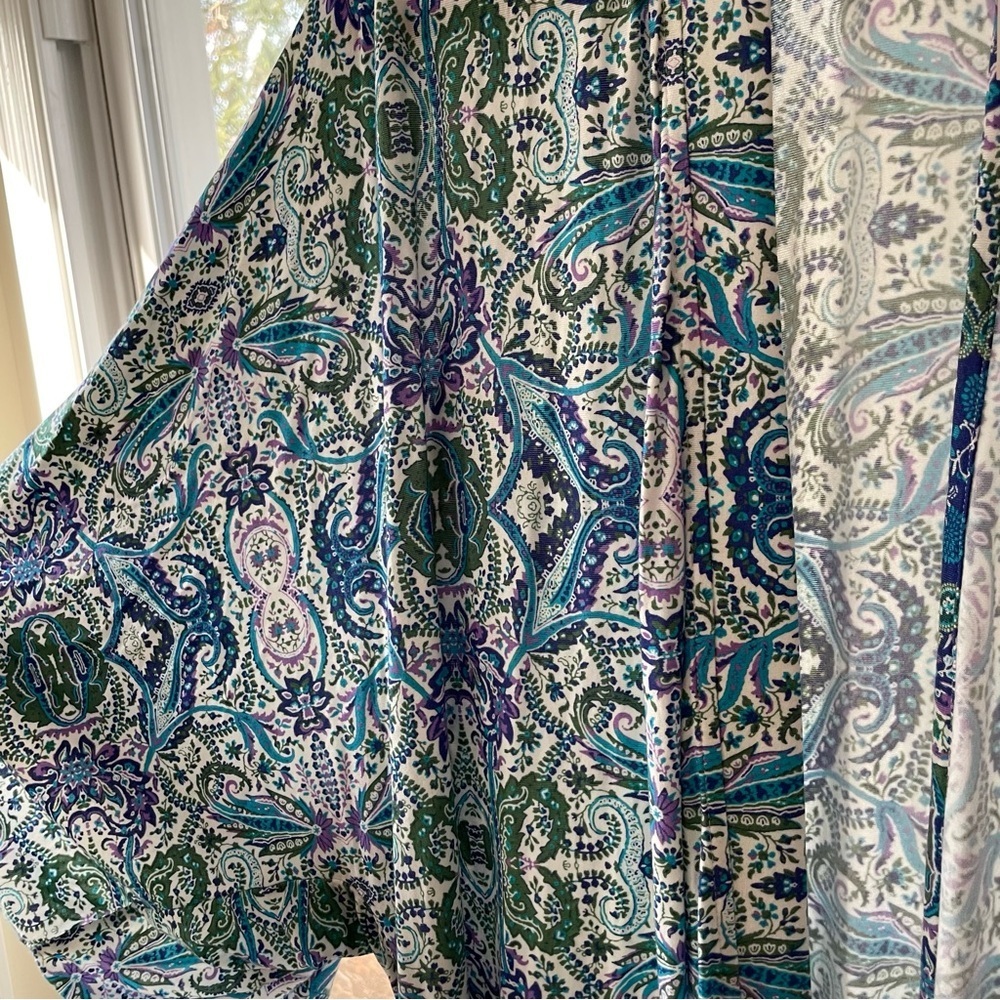 Soma COOL NIGHTS Kimono Pajama Wrap Folklore Bdr Royal - Picture 9 of 9